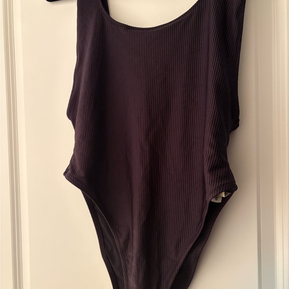 Black Ribbed Swimsuit